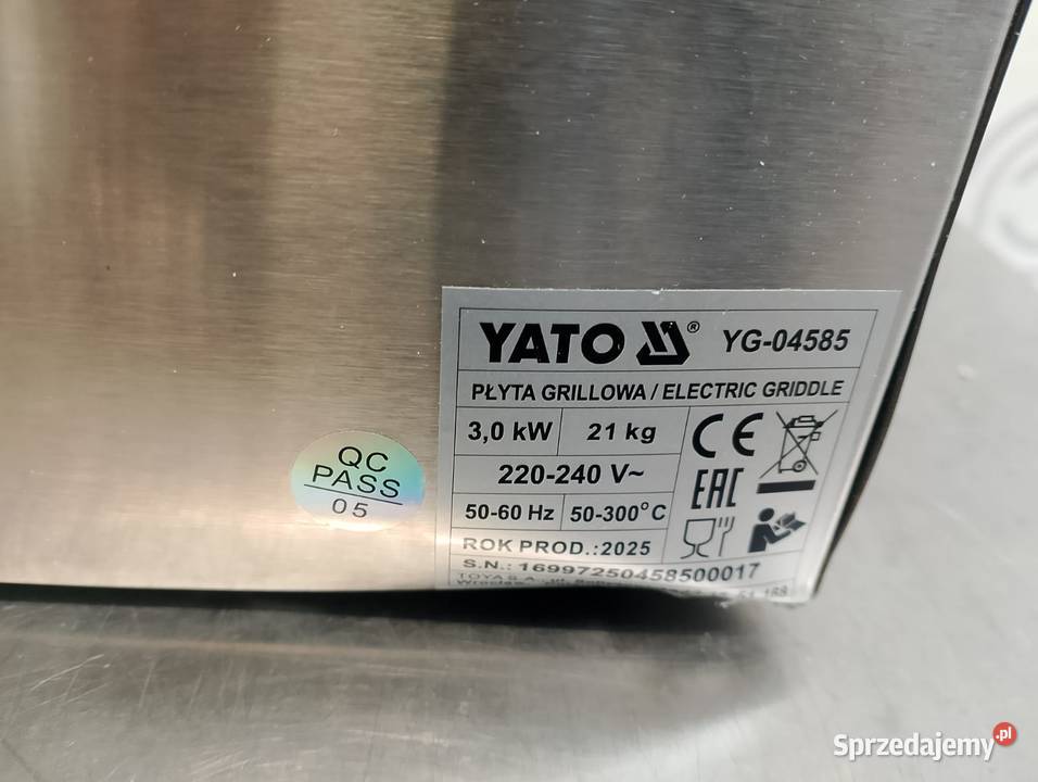 YG04585 ELEKTRYCZNA PŁYTA GRILLOWA GŁADKA 550MM Wrocław