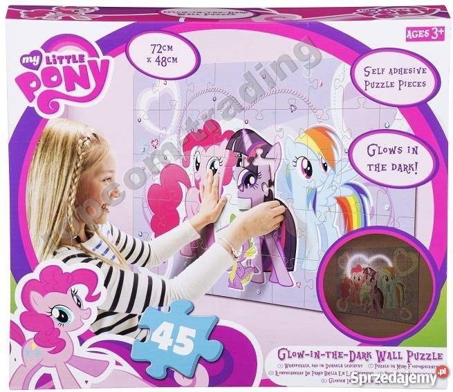 MY LITTLE PONY ŚWIECĄCE Puzzle na ŚCIANĘ 72x48 Mogilany