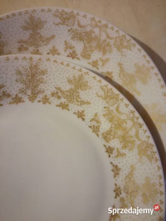 Porcelana Rosenthal Piękne biało złote talerzyki Jastrzębie-Zdrój