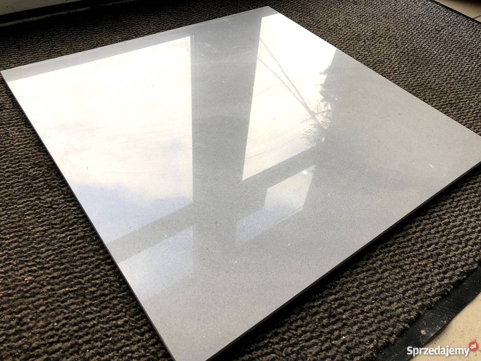 Szary gres polerowany 60x60 MARMUR wysoki POŁYSK Podłogi i schody Łask
