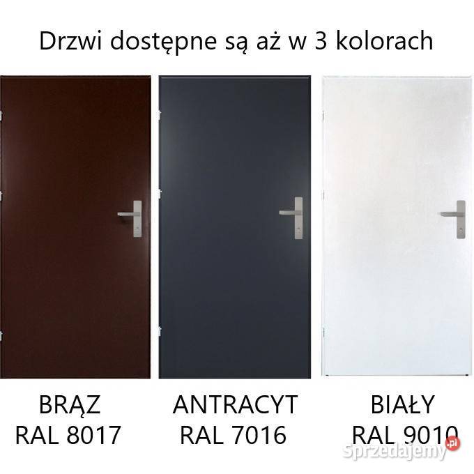 Drzwi zewnętrzne techniczne UA7 INOX antracyt Ciemniewo