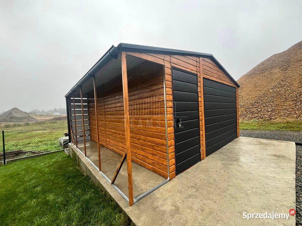 Garaż Blaszany 45x5 wiata 1x5 Brama uchylna