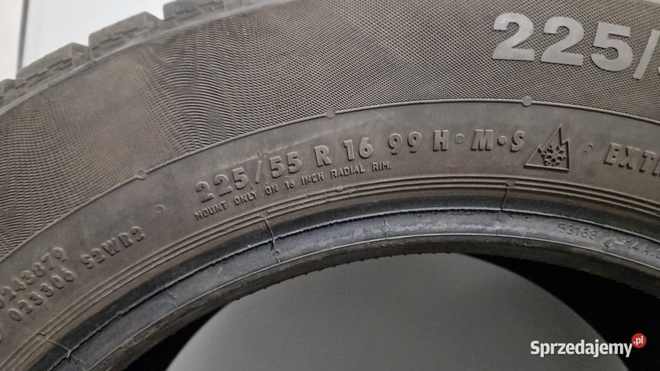 Opona zimowa Continental 2255516 super stan 8 mm zima sprzedam