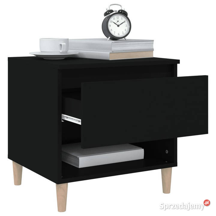 Szafka nocna czarna 50x46x50 materiał Warszawa