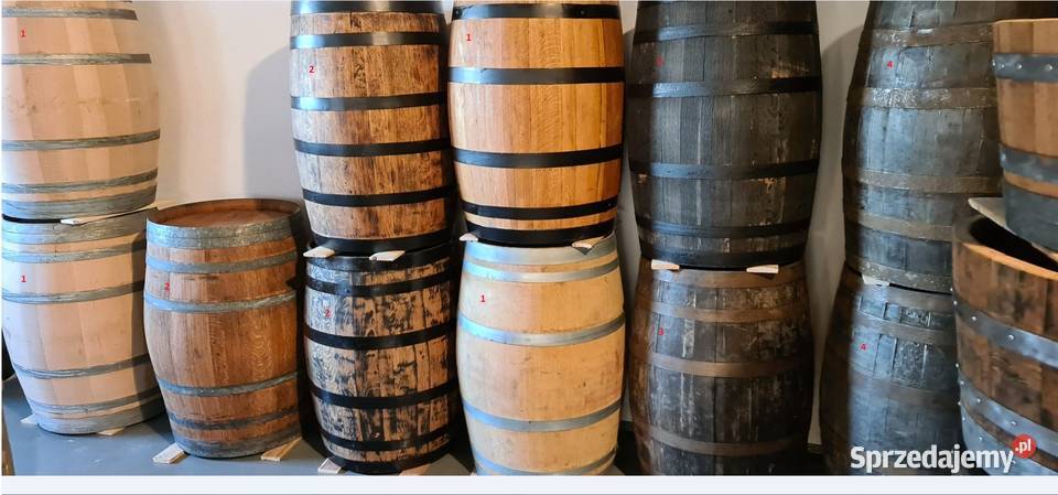 Donica z beczki dębowej whisky z uchwytami LOFT Meble ogrodowe Straszyn