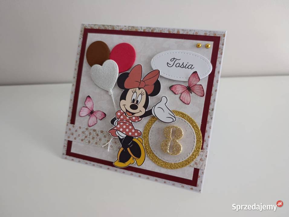Personalizowana kartka na urodziny Minnie