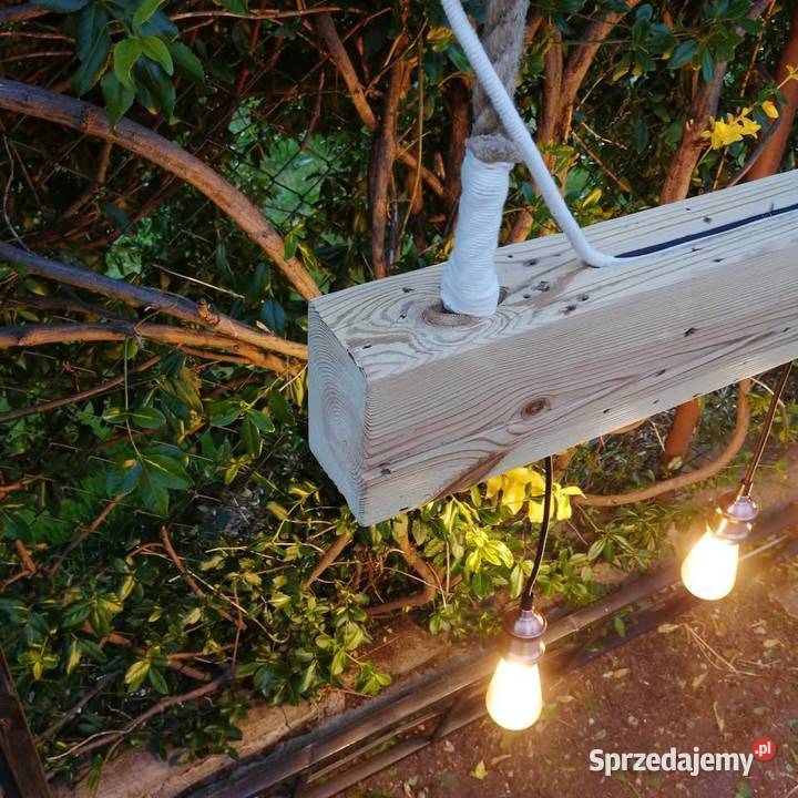 Lampa wisząca na linach regulowanych Styl Wejherowo