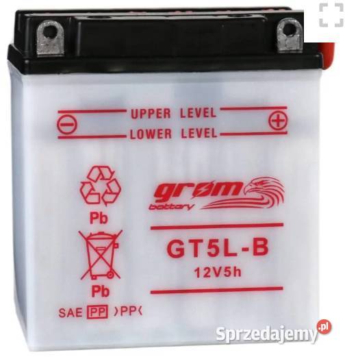 Akumulator motocyklowy GROM GT5LB 12V 5Ah 80A P Układ elektryczny, zapłon Bydgoszcz sprzedam