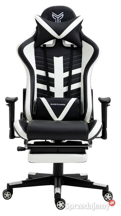 FOTEL KRZESŁO BIUROWY GAMINGOWY Z PODNÓŻKIEM małopolskie Skawina