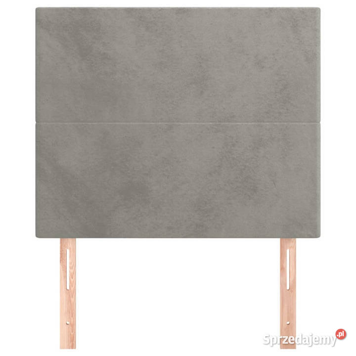 Zagłówki do łóżka 2 jasnoszary 80x5x7888 aksamit mazowieckie Warszawa
