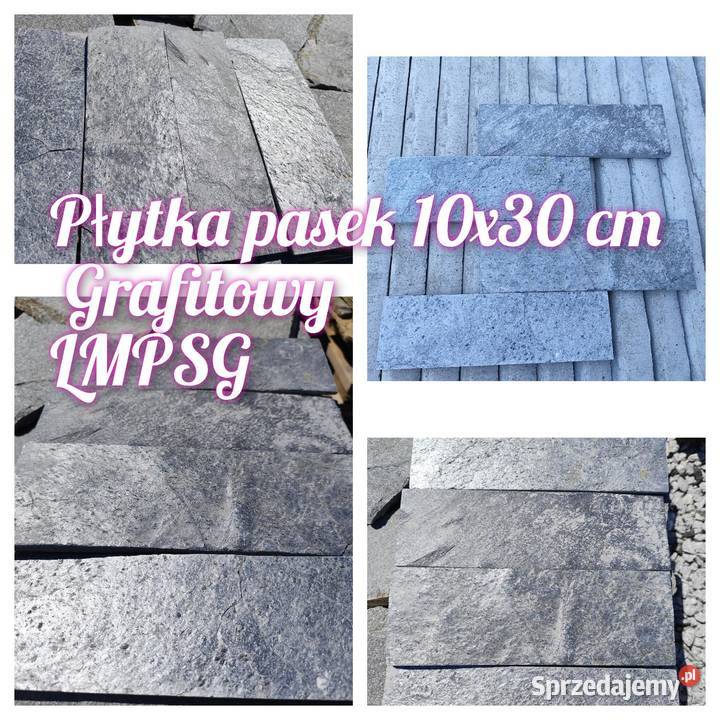 Płytka elewacyjna kamień naturalny pasek 10x30 Radzymin