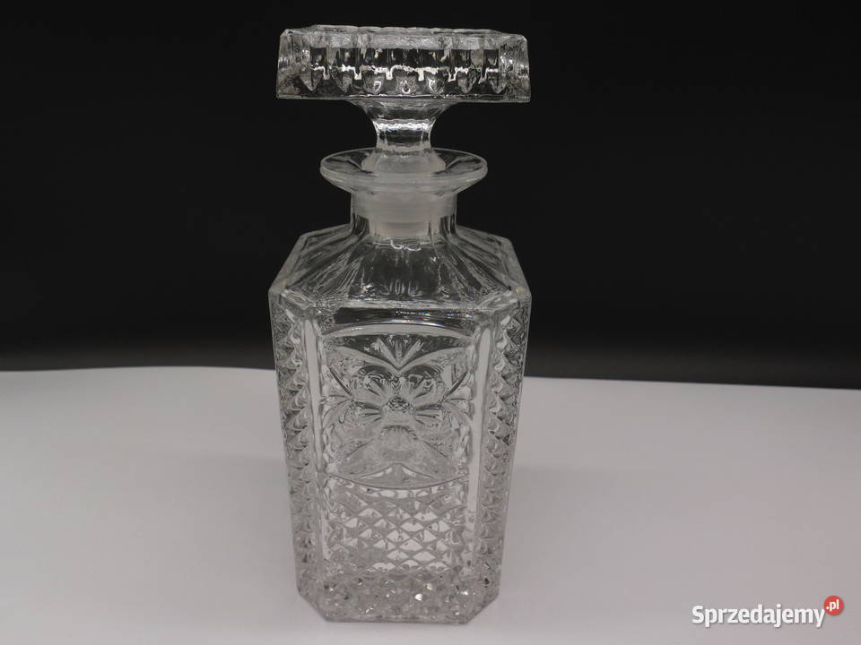 Stara Kryształowa Karafka do Whisky Nalewek Porcelana i szkło Raszków