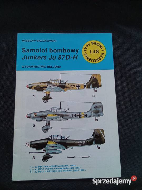 Samolot bombowy Junkers Ju 87D typy broni i Warszawa