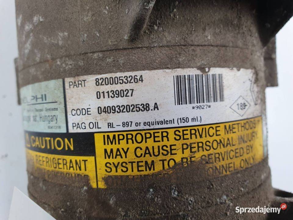 SPRĘŻARKA KLIMATYZACJI RENAULT SCENIC II Lipno