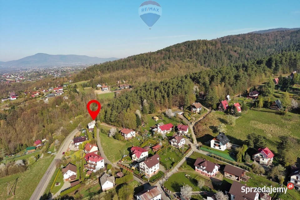 DOM INWESTYCYJNY W SERCU BESKIDÓW ZARZECZE dojazd asfaltowy