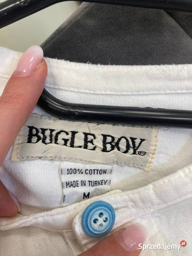 Nowa biała bawełniana męska koszula Buggle Boy Rozmiar L Nisko