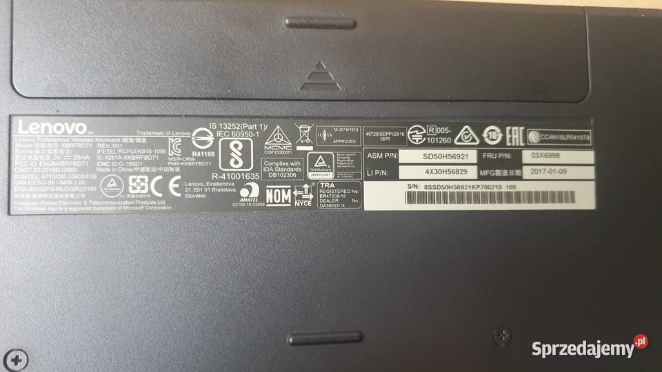 Nowa klawiatura myszka LENOVO KBRFBD71 brak Warszawa