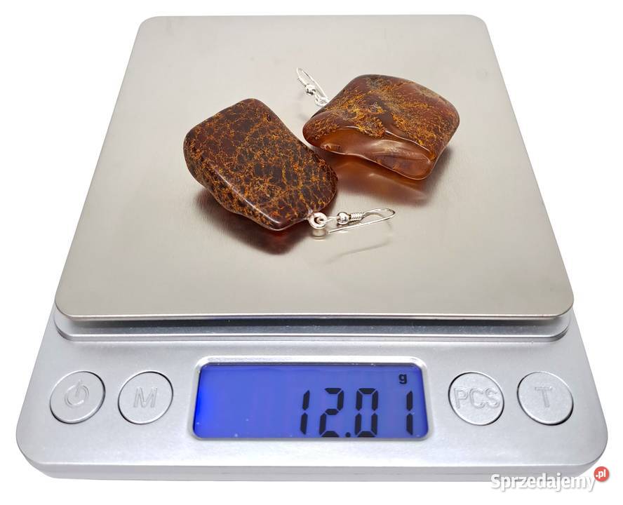 Kolczyki z BURSZTYNU bursztyn bałtycki bryłki Warszawa