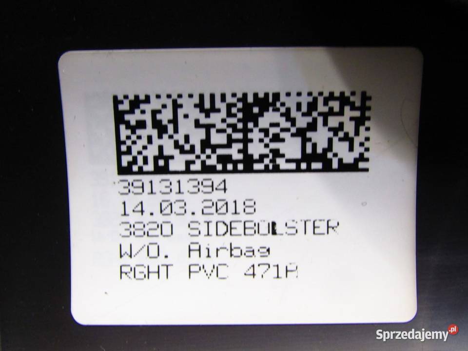 WYKOŃCZENIE KANAPY PRAWY TYŁ TYLNE OPEL INSIGNIA