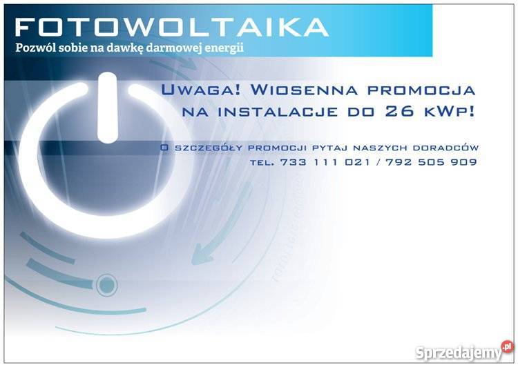 Panele fotowoltaiczne prąd ze słońca lubelskie Biłgoraj
