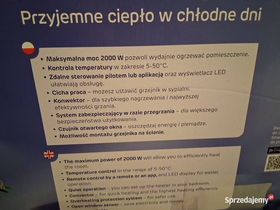 Grzejnik konwektorowy Setti Smart Sch700 wifi Głogowo