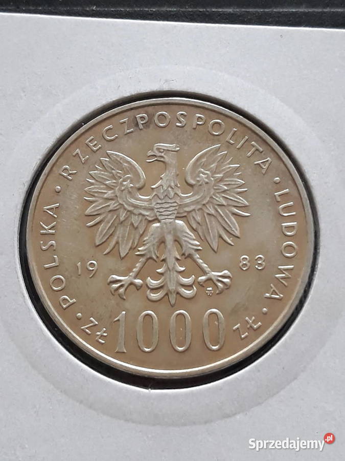 1000 Papież Jan Paweł II1983 r 8 Mennicze Konin