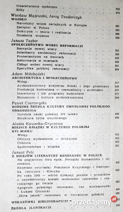 Polska w epoce odrodzenia red Andrzej Wyczański twarda z obwolutą Chełm