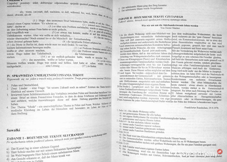 Tematy i zagadnienia maturalne z języka sprzedam