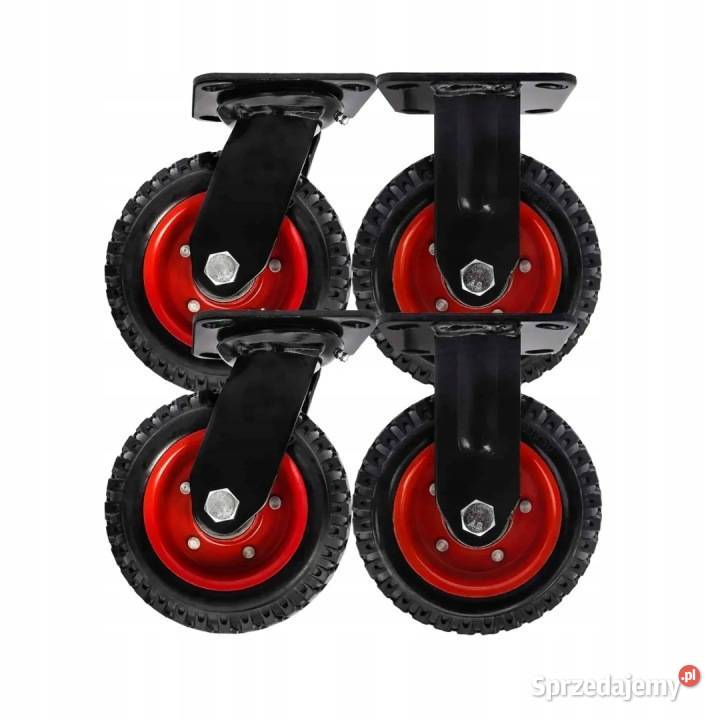 4x zestaw kołowy 160 mm 600 2x skrętny 2x stały