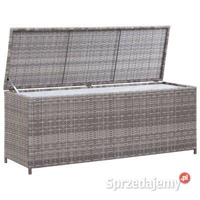 Skrzynia ogrodowa szara 120 x 50 x 60 rattan mazowieckie