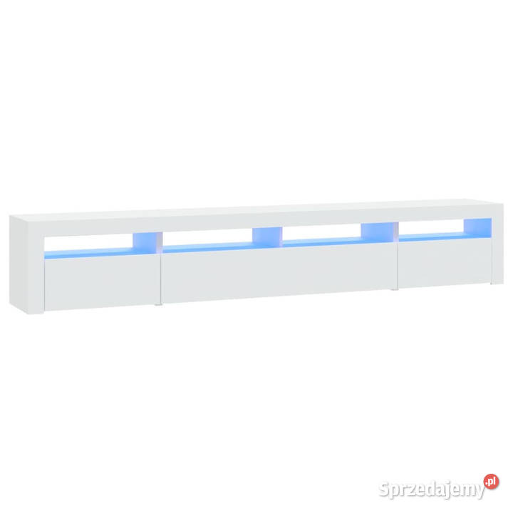 Szafka pod TV z oświetleniem LED biała 240x35x40 Dom i Ogród Warszawa