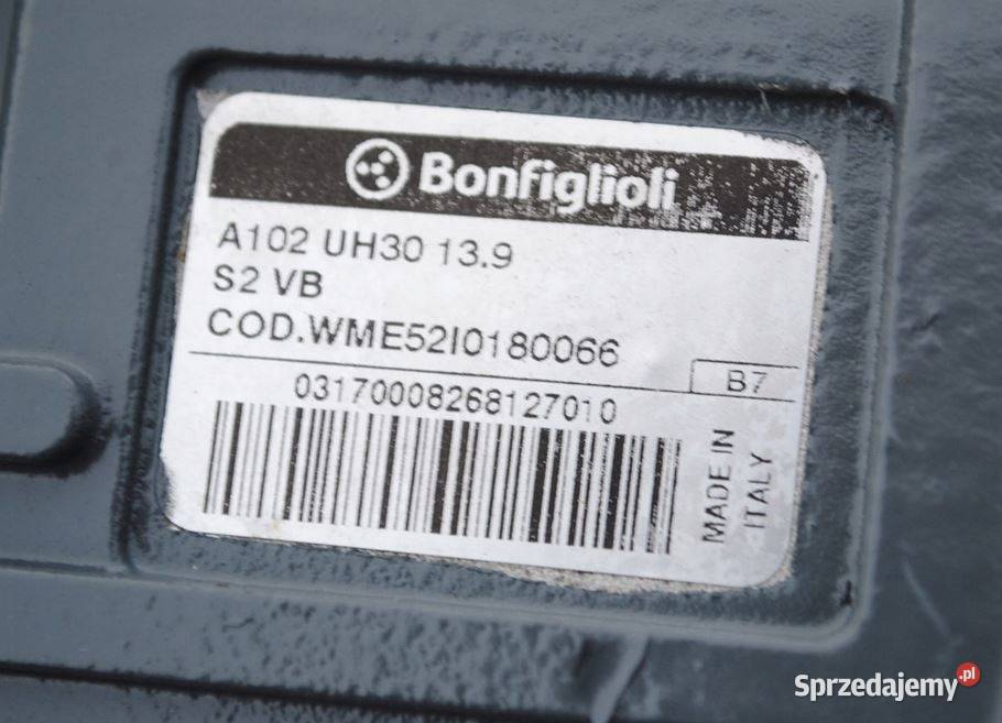 Motoreduktor kątowy 11kw 100obrmin Bonfiglioli Kargowa