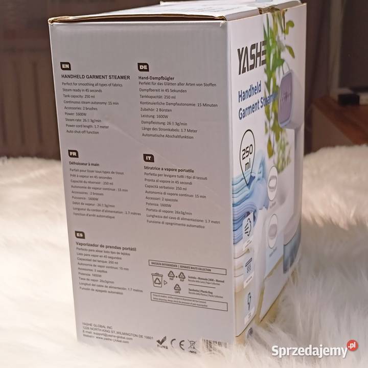 Parownica Yashe E10PRO 1600w ceramiczna powłoka mazowieckie sprzedam