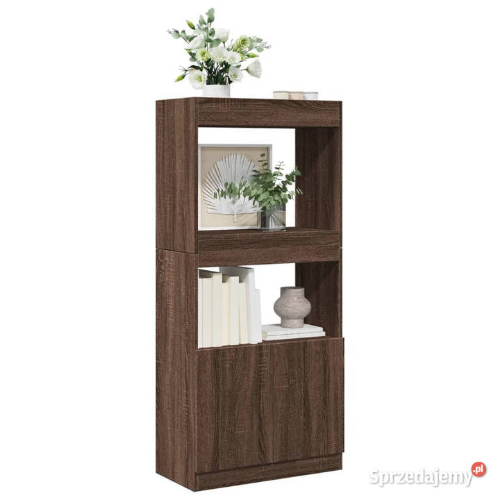 Wysoka szafka brązowy dąb 63x33x140 WM855112 Warszawa