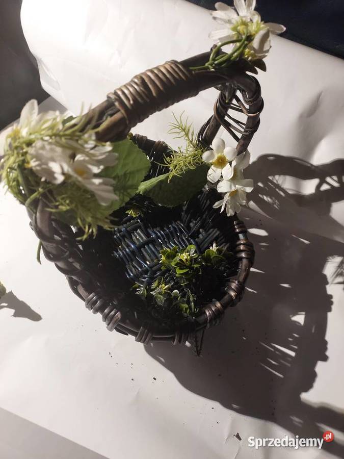 Koszyk wiklina granat np na święcenie Wrocław