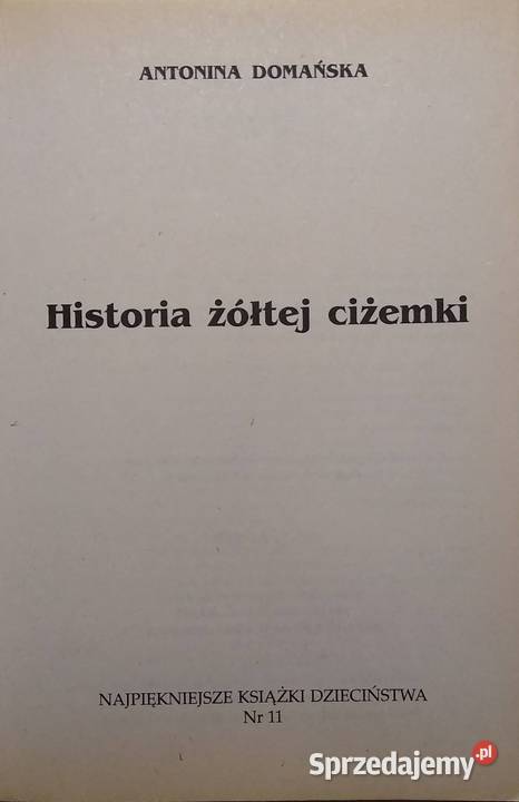 Historia żółtej ciżemki Antonina Domańska pomorskie