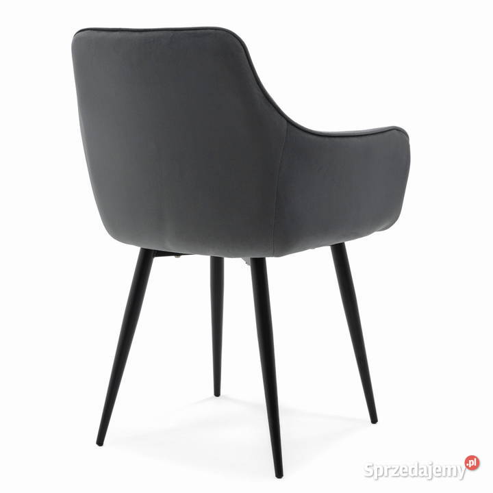 Szare Krzesło Tapicerowane Quattro Wysyłka 24H 58cm Tarchały Małe