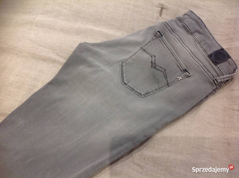 REPLAY Szare Spodnie Jeans Damskie r L W 29 L 34 Rozmiar 40(L) Moda i Styl