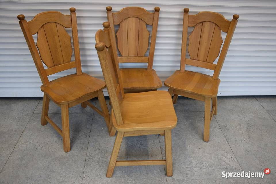 stół rozkładany i 4 krzesła komplet z drewna Olsztyn