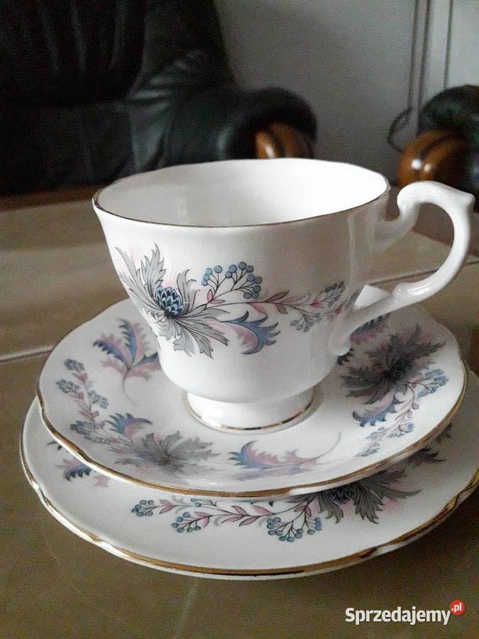 Filiżanka zestaw trio Royal Standard Anglia lata Janów Lubelski