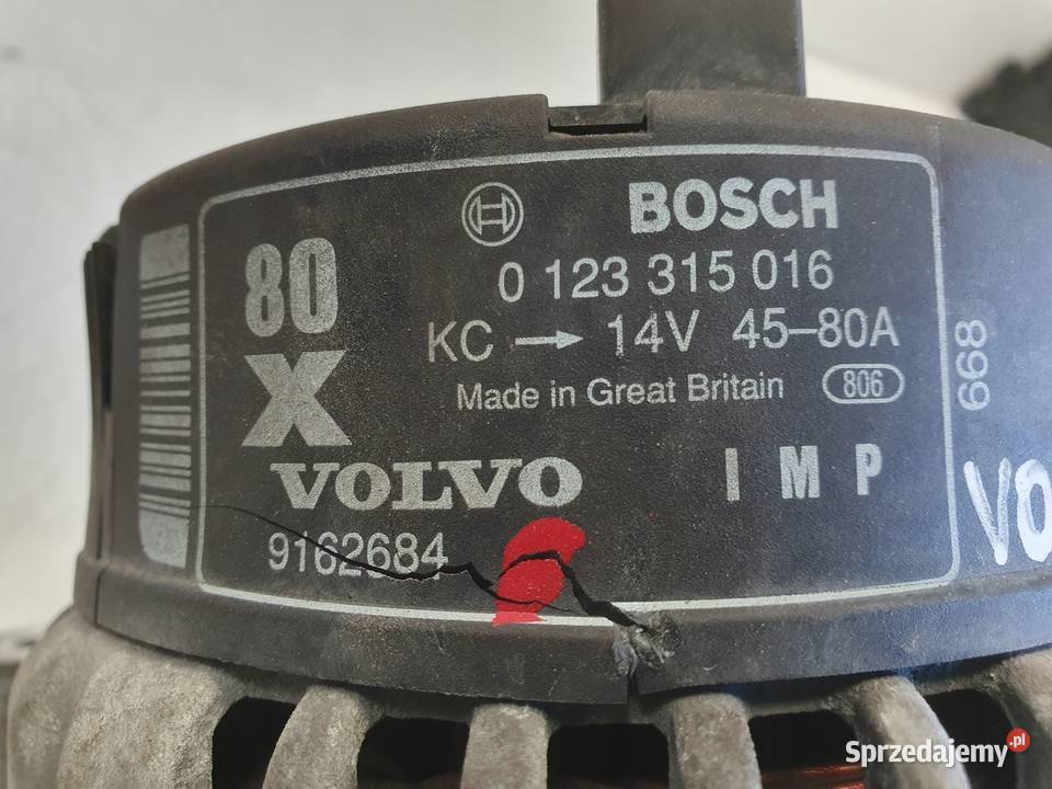 Volvo S40 V40 18 16V ALTERNATOR 0123315016 valeo