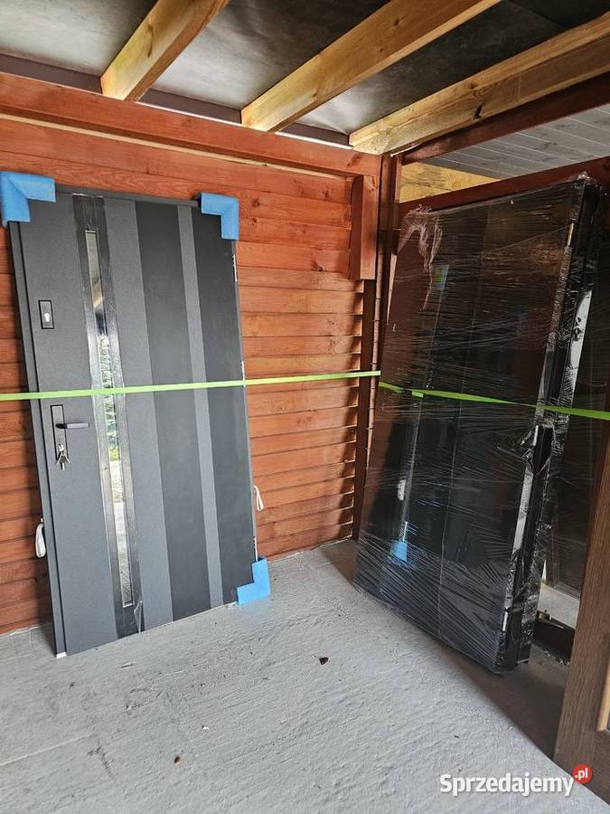 Drzwi zewnętrzne nowe 110 x 210 pasywne Drzwi zewnętrzne wielkopolskie Stęszew