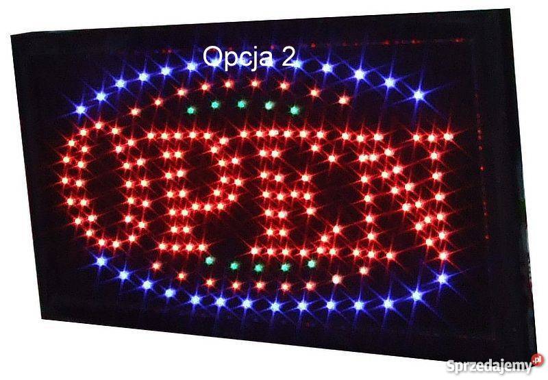 Baner LED Reklama Szyld Neon OPEN OTWARTE Warszawa
