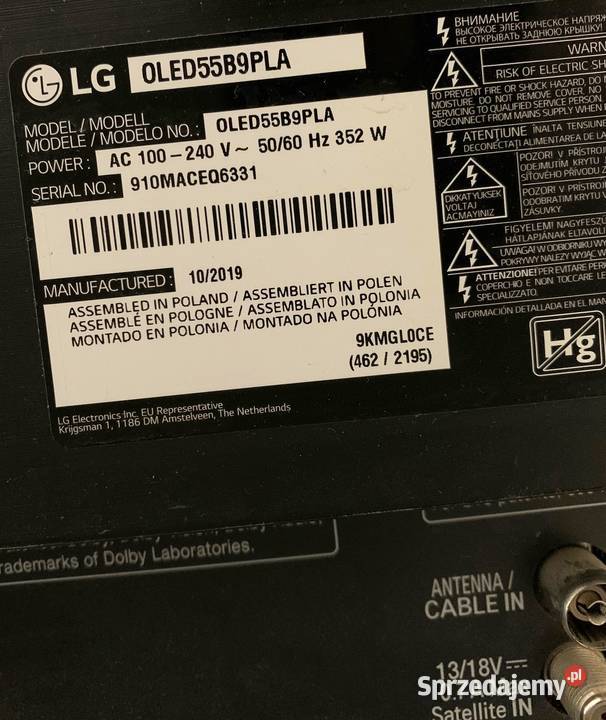 TV LG OLED5555B9PLA Konstancin-Jeziorna