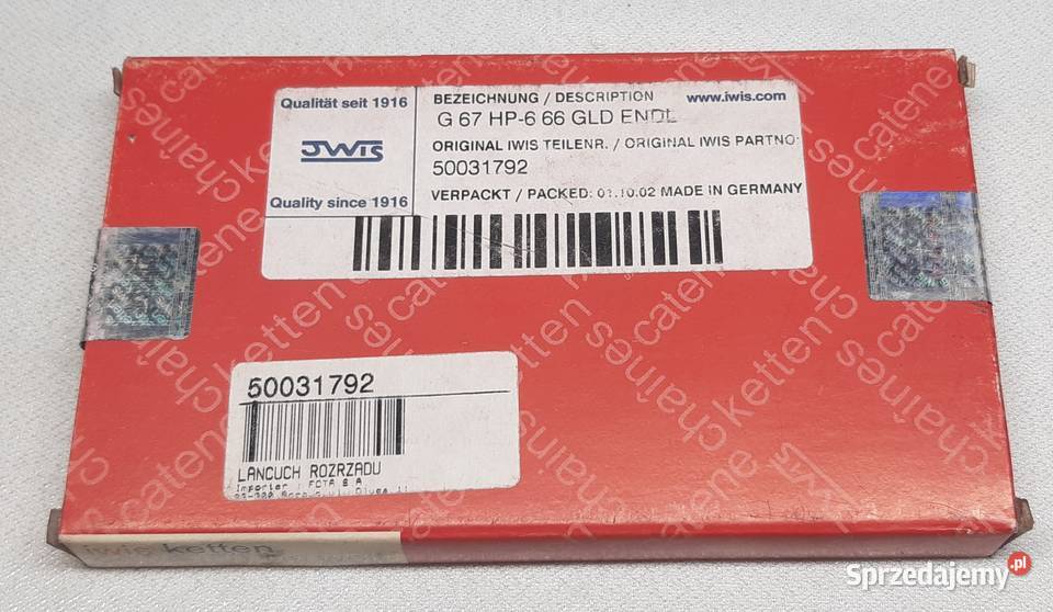 ŁAŃCUCH ROZRZĄDU BMW 3 46 CYLINDRÓW 66 OGNIW osobowe Części Mielęcin