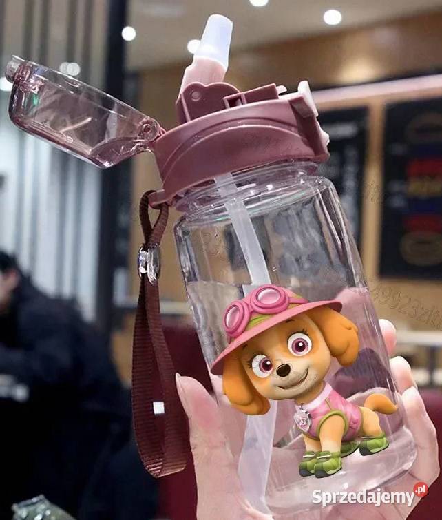 Bidon Butelka 550 ml Ze słomką Psi Patrol Fiolet mazowieckie Płock