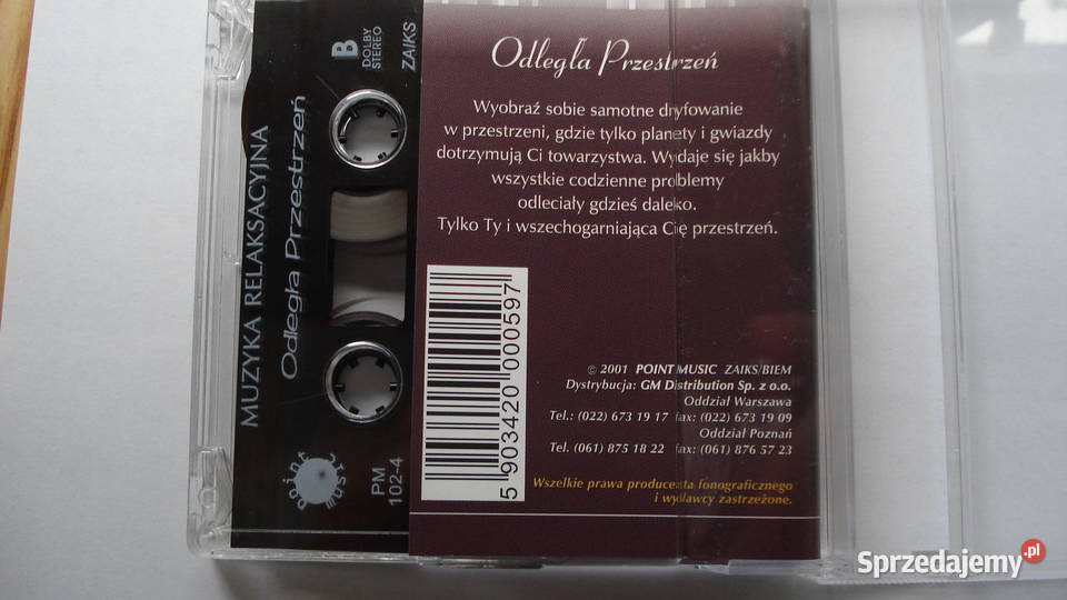 Muzyka Relaksacyjna Odległa Przestrzeń kaseta kaseta Płyty i kasety Łódź