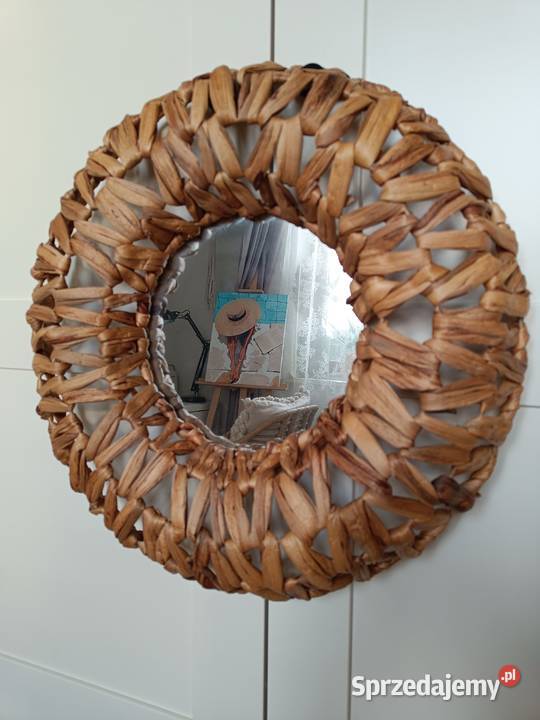 LUSTRO okrągłe 46 Pepco Rama pleciona z trawy