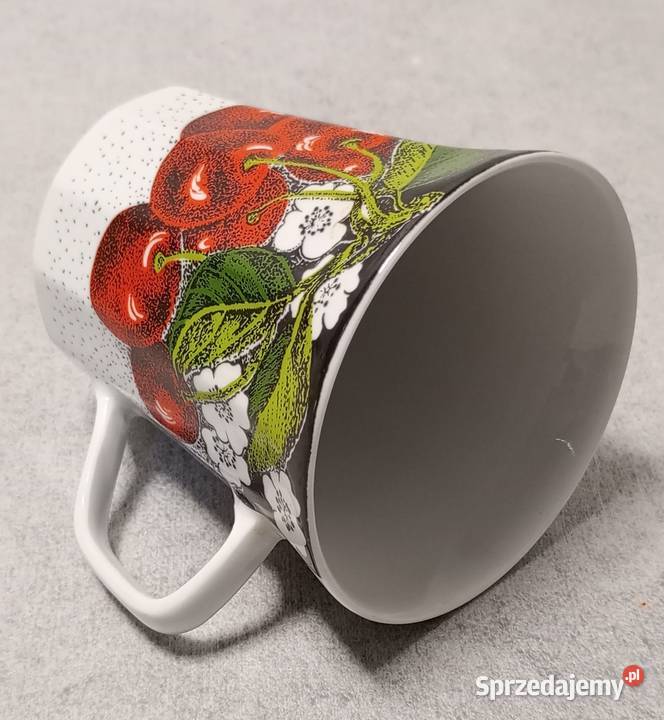 Chodzież Porcelanowy Kubek Wiśnia Wiśnie Łódź
