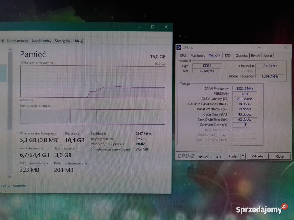 Kingston DDR4 2x8GB16GB PC42666MHz CL19 DDR42666 Bydgoszcz